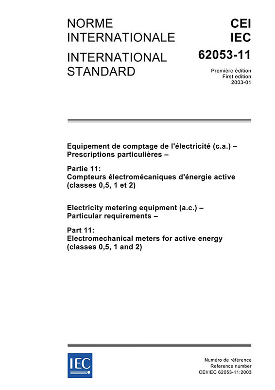 Cover IEC 62053-11:2003